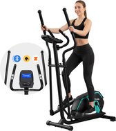 FITAGE Crosstrainer Geluidsarm - Crosstrainers met Bluetooth Kinomap & Zwift - Fitness Trainer met 24 trainingsprogramma’s - Nauwkeurige Hartslagmeter