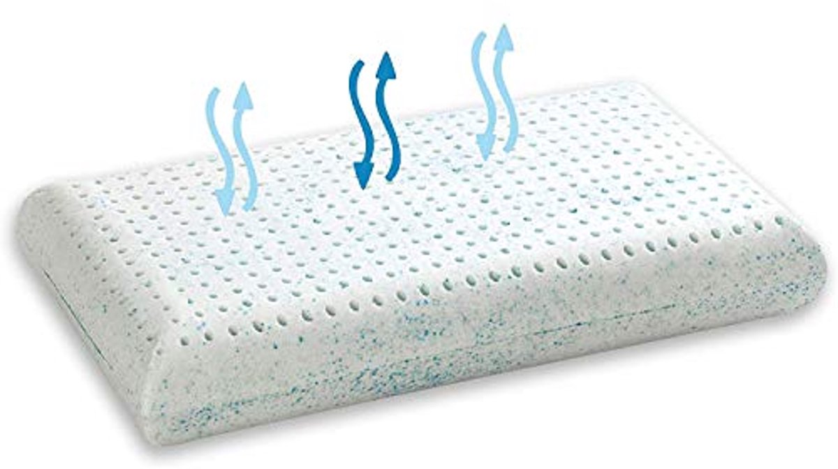 Ademend Latex en Gel Kussen voor Optimale Slaapcomfort - Allergievriendelijk, Hoogte 13 cm, Mijtdicht