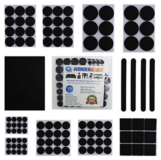 6 STKS Precut Walker Tennisbal voor Meubelpoten en Vloerbescherming, Duty Langdurige Vilt Pad Cover, Grijs