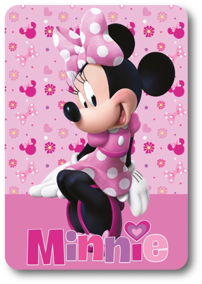 Minnie Mouse Minnie fleece Lovely Charm deken 100 x 140 cm Roze
