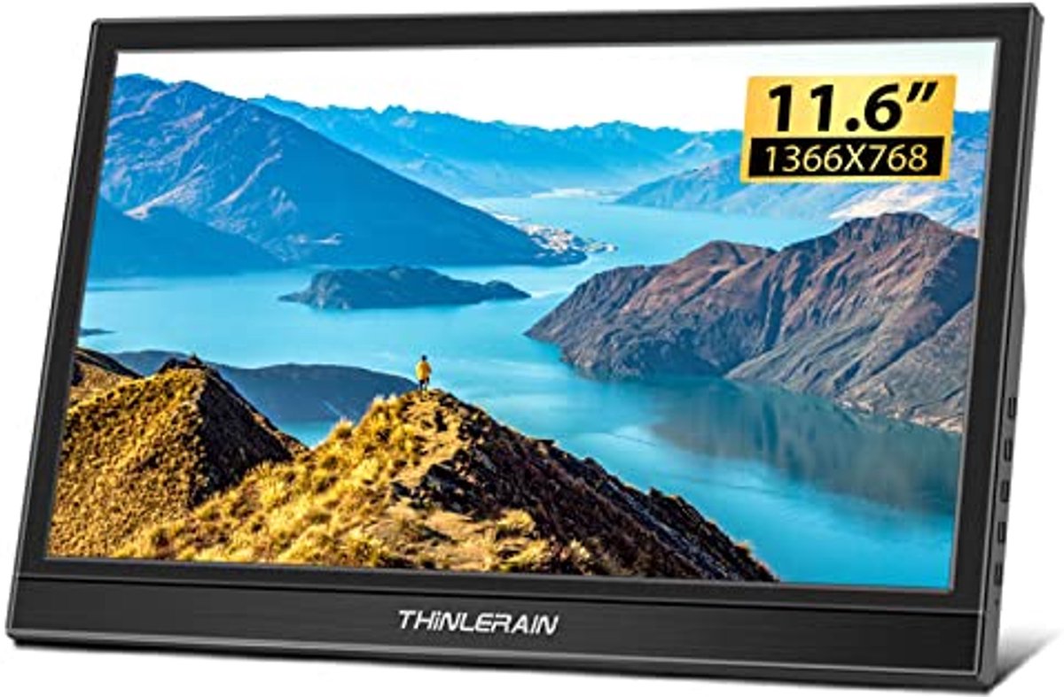 Draagbare 11.6 Inch HDMI-Monitor - 1366 x 768 TN Led-Display voor Raspberry Pi, Laptop en Computer