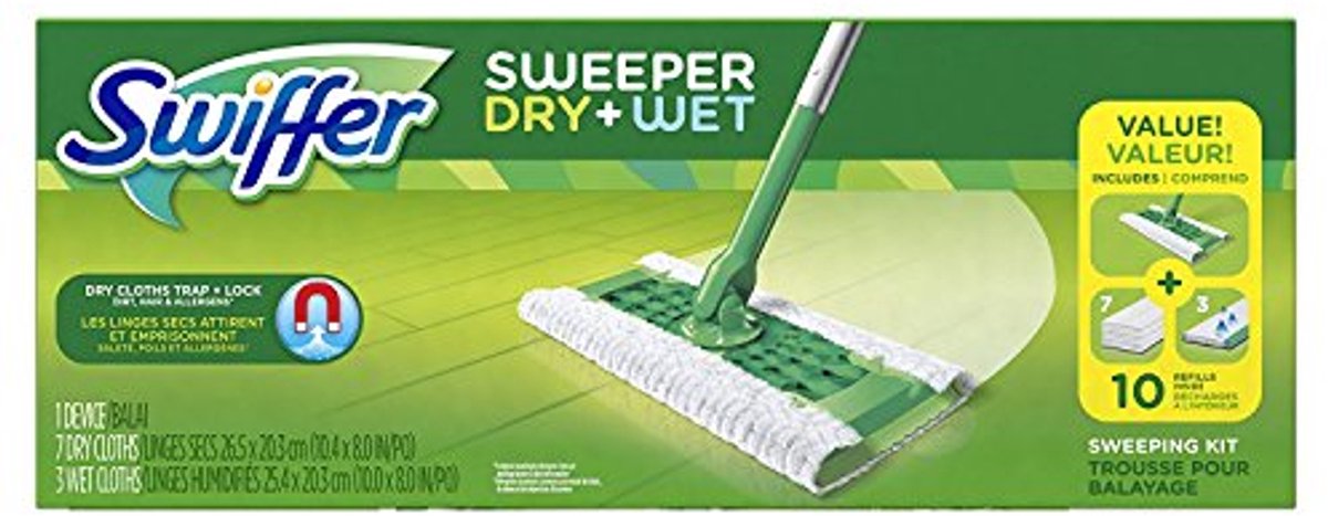 Swiffer Vloermop Starterset met Droogdoeken voor Effectieve Vloerreiniging
