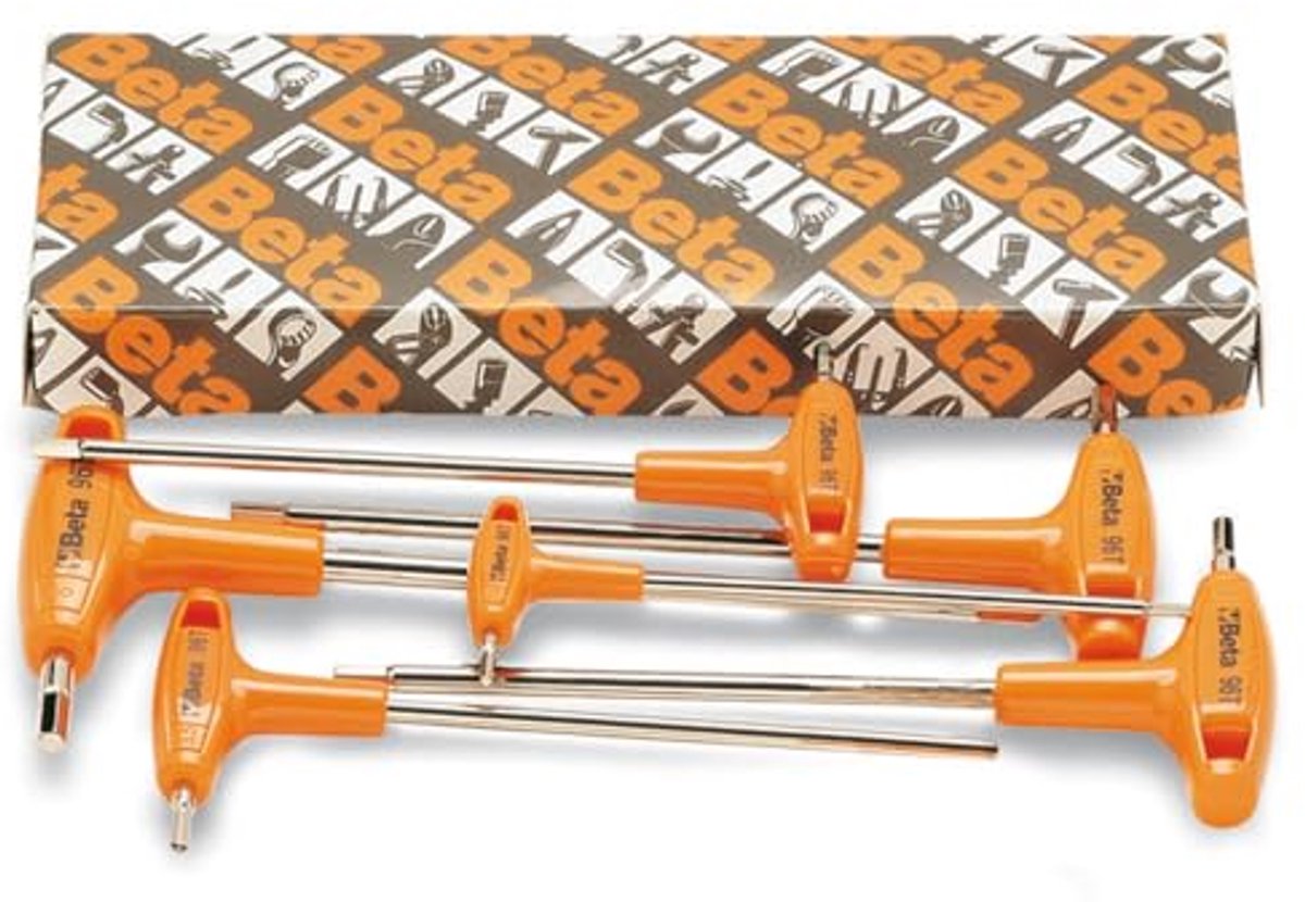 Set Hexagonale Inbussleutels met Hoge Koppel Handgrepen - 6 Stuks
