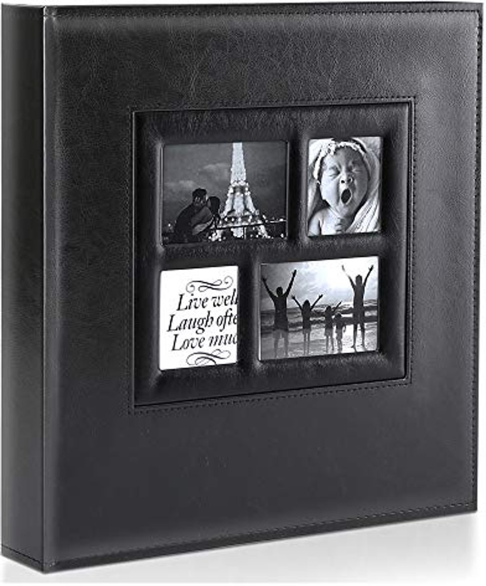 Insteekalbum voor 1000 foto's - 10 x 15 cm - Vintage Stijl - Zwarte Pagina's