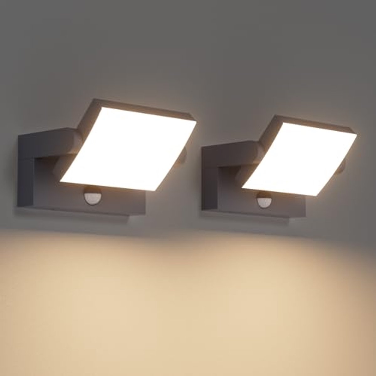 24W LED Wandlamp met Bewegingsmelder voor Binnen en Buiten – Draaibare en Waterdichte Wandverlichting