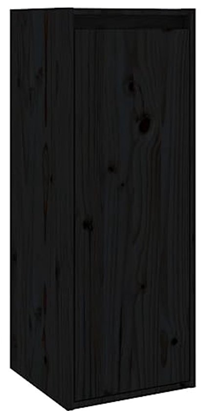 vidaXL Wandkast 30x30x80 cm massief grenenhout grijs