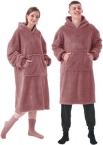 Textino - TEDDY - Sweat à capuche oversize - 70x110 cm - unisexe - Desert Sand - rose