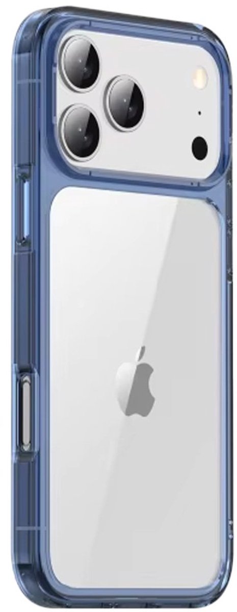 Hard Back TPU Clear Case geschikt voor iPhone 17 Pro Max - blauw/transparant