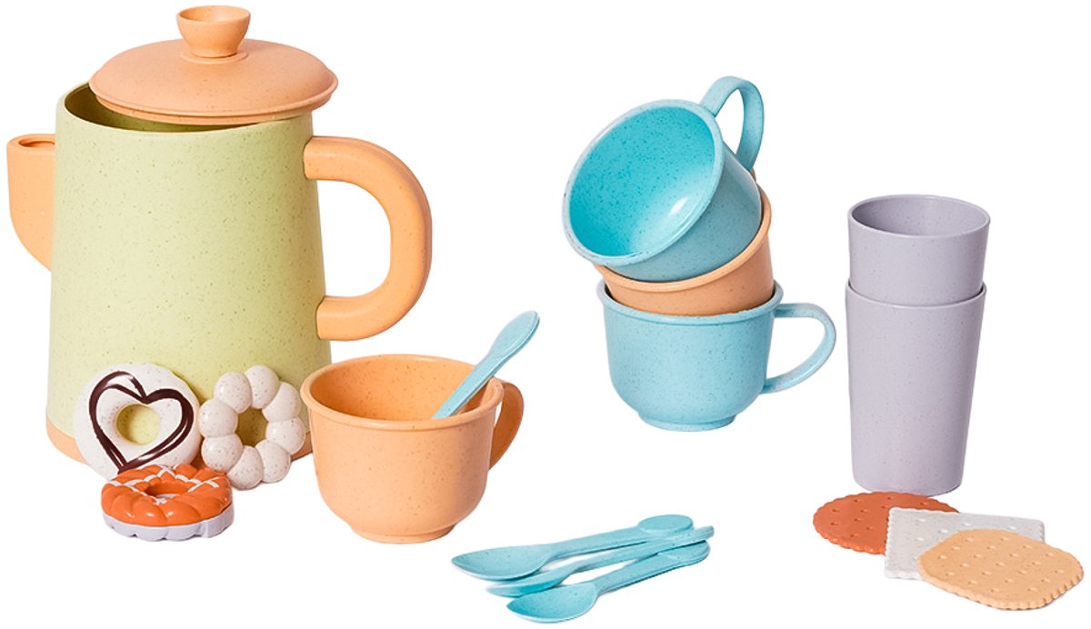 Speelgoedtopdeals - BIOplastic Keukenset - 17-delig – Educatief Speelgoed