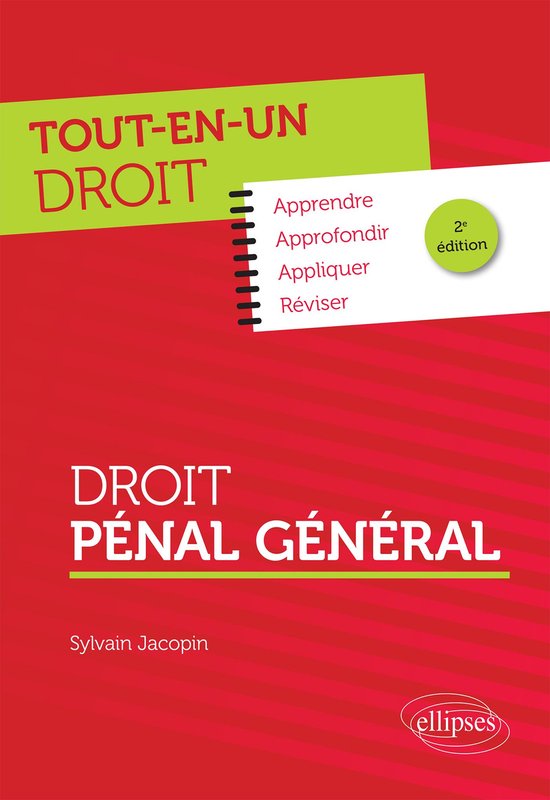 Droit pénal général - cover