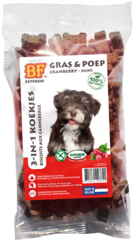 BF Petfood 3-in-1 Koekjes Mini Cranberry - 12 x 200 gr - Voordeelverpakking