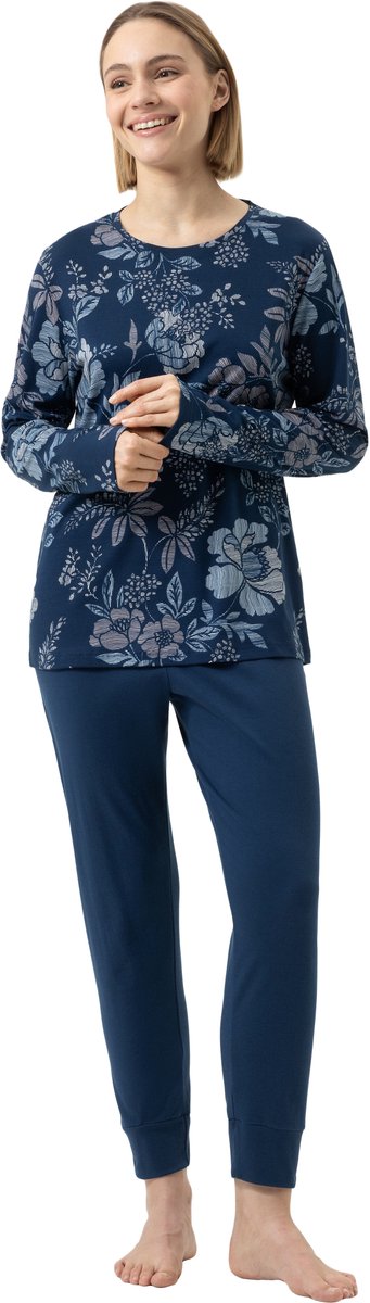 Mey Female - Pyjama 7/8 lang, met lange mouwen Serie Nostalgia Deep Marine