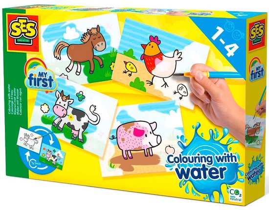 SES - Kleuren met water - Boerderij dieren