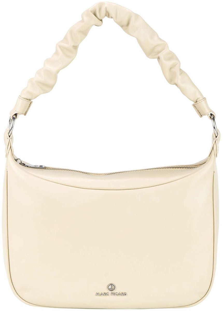 Marc Picard Leren schoudertas Umbria Shoulder Bag Knot Grey beige