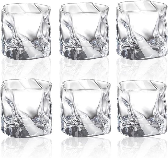 Waterglazen/drinkglazen - 6x - transparant - 200 ml - glas - glazen Waterglazen/drinkglazen - 6x - transparant - 200 ml - glas - glazen