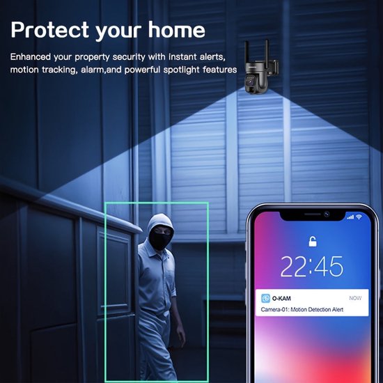 4G LTE Beveiligingscamera – Surveillance Camera – Buiten Camera – Draadloze Camera – Mobiele Beveiliging – 2 Stuks Met 32GB SD & SIM Kaart – 2K Kleurennachtzicht – 360° Draaibare Live View — afbeelding 3