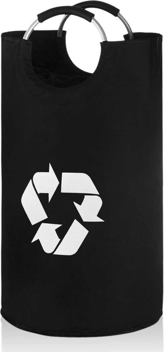 82L Grote Recycleerbare Flesverzamelaar – Opvouwbare Oxford Stoffen Container met Aluminium Handgreep voor Papier, Plastic en Milieuvriendelijk Sorteren