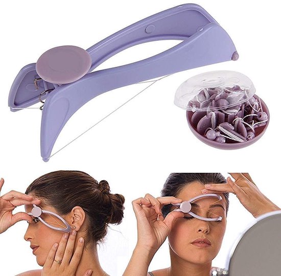 Epilator voor gezichtshaar voor vrouwen - Comfort Ideal Thread Epilator voor gezicht en hals - Gezichtshaar-epilator met draadjes - ABS Comfort Epilator voor vrouwen - Epilator met draadjes voor vrouwen - Paars