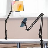 JEBUTU 57cm/22 Magic Arm with Super Clamp, 360° Flexible Camera Table Tripod & Clamp, Overhead Phone Holder, Hinge Arm, Table Holder with 1/4 inch Screws for Phones, Camera, Webcam