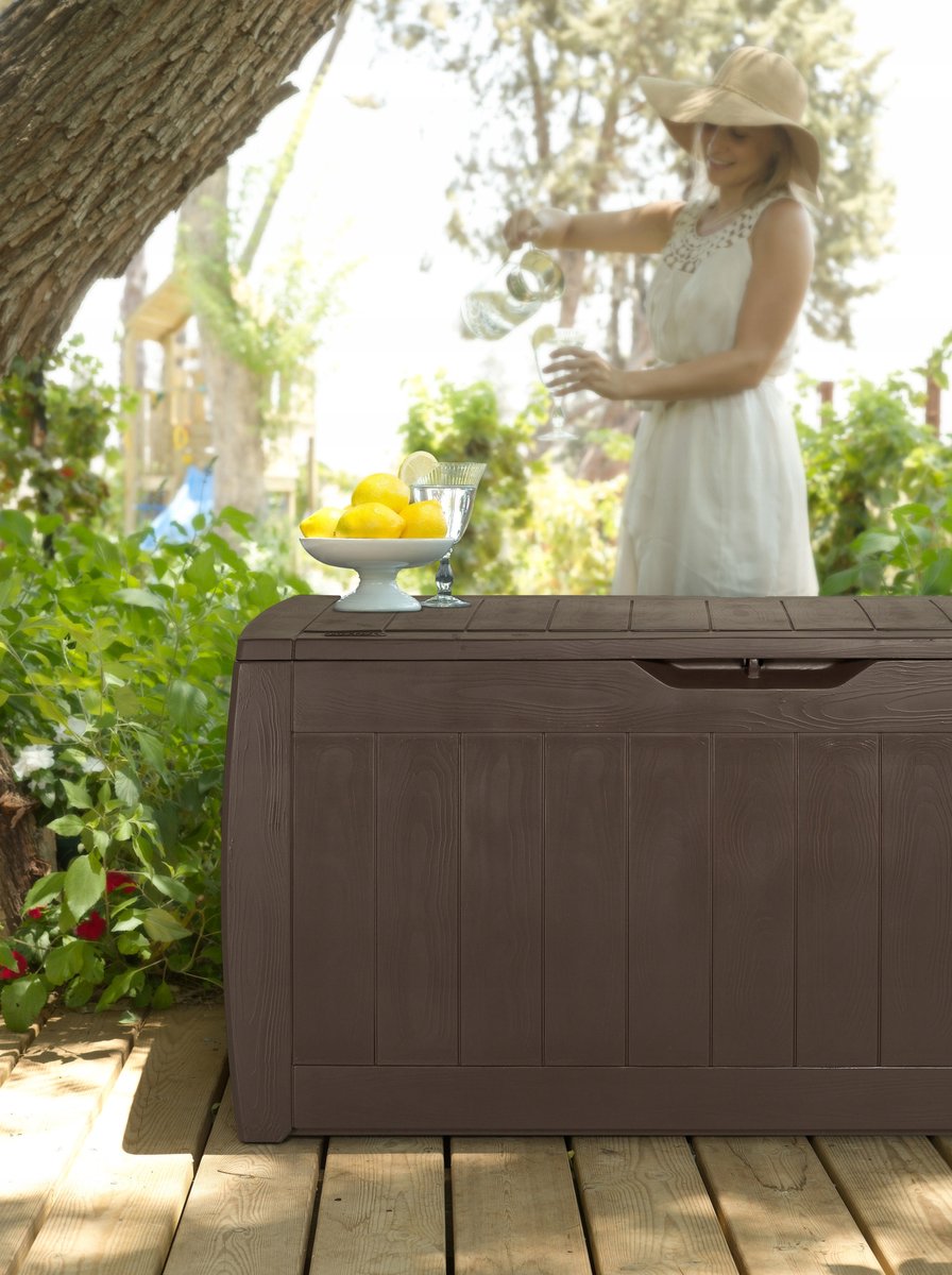 Keter Hollywood - Coffre à coussins - pour extérieur - 270L - brun