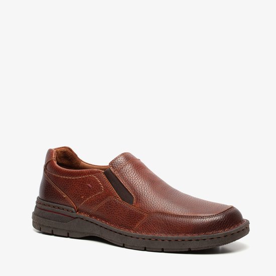 Hush Puppies leren heren instappers bruin - Maat 40 - Uitneembare zool