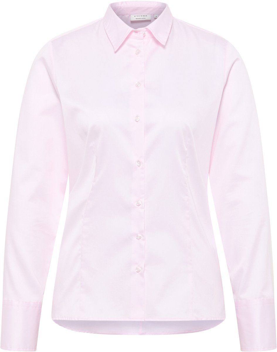 ETERNA dames blouse modern classic - stretch satijnbinding - roze