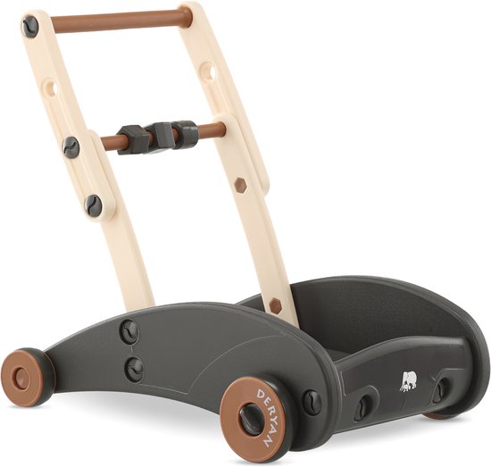 Deryan Mace Luxe Loopwagen - Looprek baby - Zwart/Cream