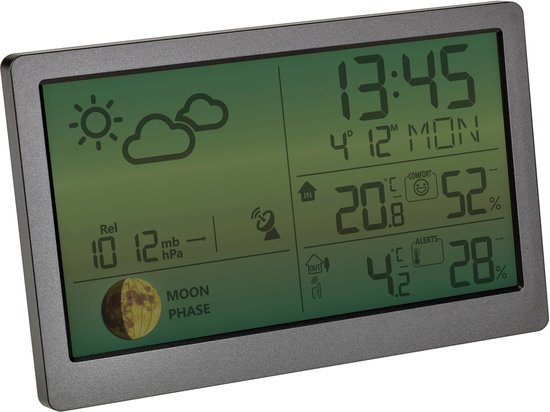 Station météo TFA Luna Sky - avec capteur extérieur et rétroéclairage