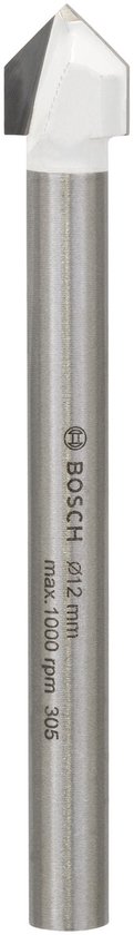Bosch keramische tegelboor, 12 mm diameter, met geslepen punt.