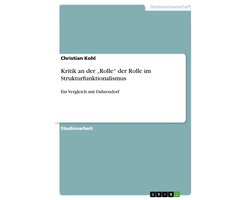Kritik an der „Rolle“ der Rolle im Strukturfunktionalismus