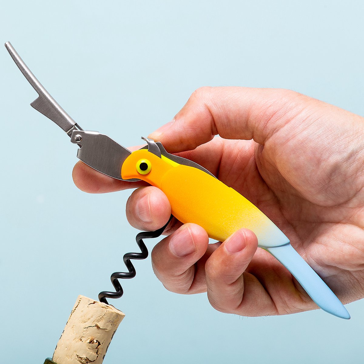 Winkee Wine Opener Parrot