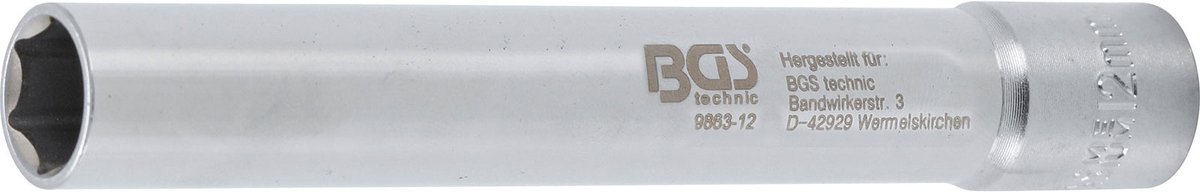 BGS Dopsleuteldop zeskant, extra diep - aandrijf-binnenvierkant 3/8 - 12 mm