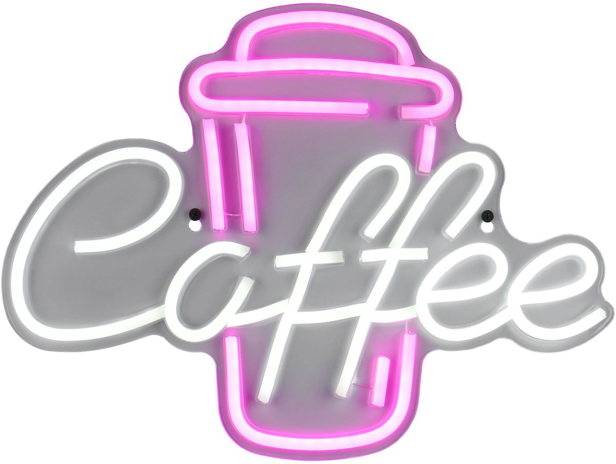 REALITY COFFEE - Wandlamp - Transparant helder - incl. 1x SMD 5 W - Snoerschakelaar - Wandmontage - USB-C aansluiting