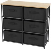 "LE KUBE" REK MET 6 LADES 75,6 × 29,7 × H68 CM