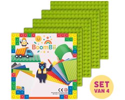 Bouwplaat lichtgroen - geschikt voor DUPLO - set van 4 bouwplaten