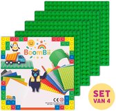 Bouwplaat groen - geschikt voor DUPLO - set van 4 bouwplaten - BoomBii