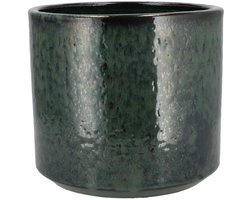 DK Design Bloempot model Green Glaze - groen - D21 x H24 cm - glanzend - plantenpot