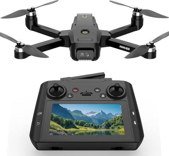 Toladrone TL16 Drones met Camera 4K voor Volwassenen, Borstelloze Motor Drone voor Beginners 90° Gemotoriseerde Verstelbare Lens Gebaarbediening Headless Mode Opvouwbare Quadcopter, Blauw