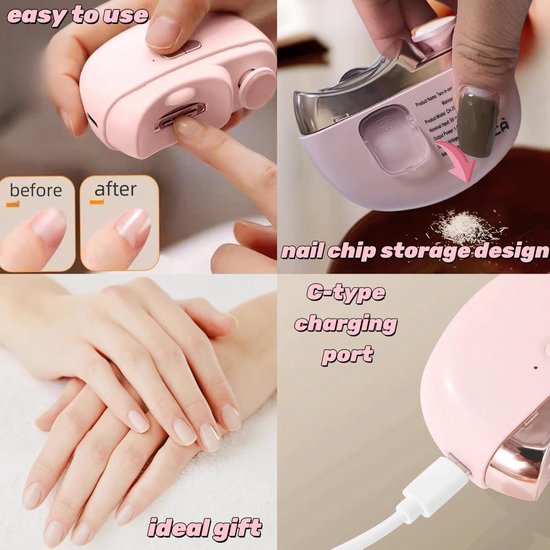 Coupe-Ongles Électrique Rechargeable 2 En 1 Automatique - Neuf - Marque Générique
