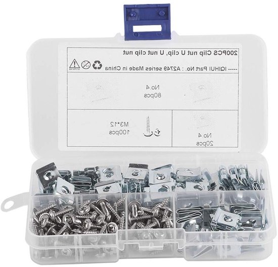 Allecto plus - Schroefdraad-clipmoeren 200 stuks, mangaanstaal U-type Allecto plus - Schroefdraad-clipmoeren 200 stuks, mangaanstaal U-type