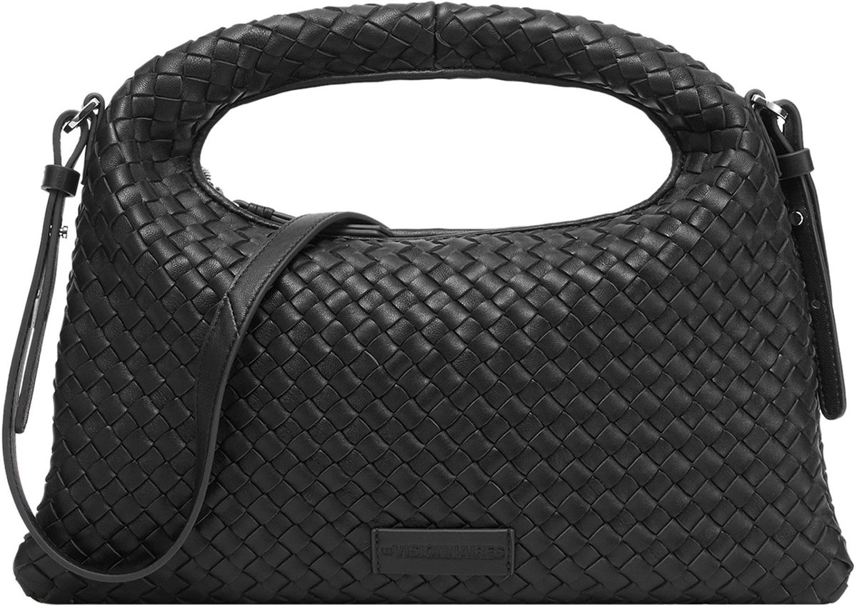 LES VISIONNAIRES Sadie Weave Schoudertas Leer 37 cm - Dames - black