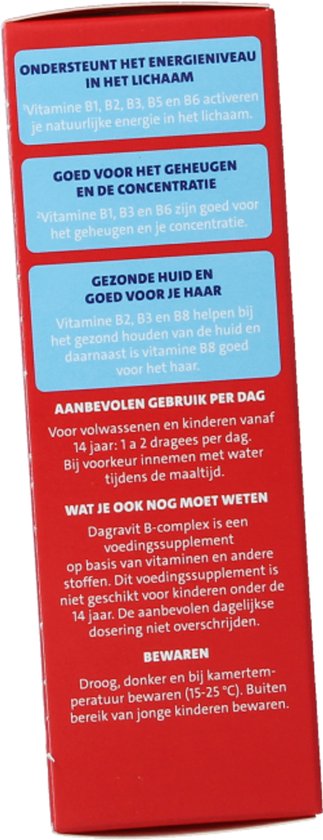 Informatie over de voordelen en gebruik van Dagravit Vitamine B B-complex.