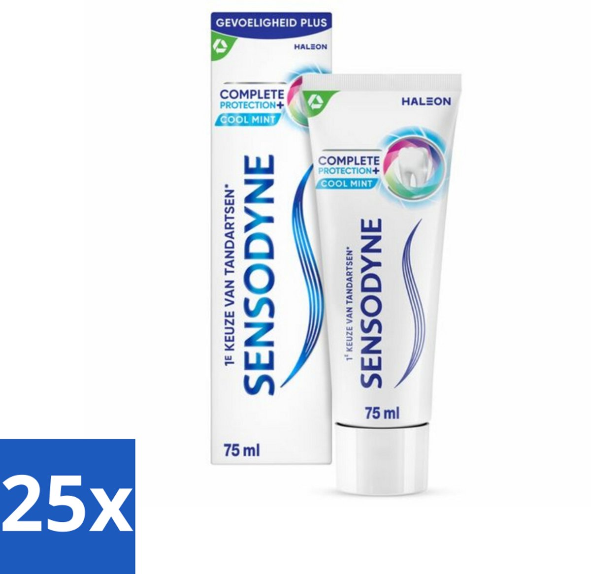Sensodyne - Tandpasta - Complete Protection + Cool Mint - Koele Munt - 75 ml - Bulkverpakking - 25 stuks