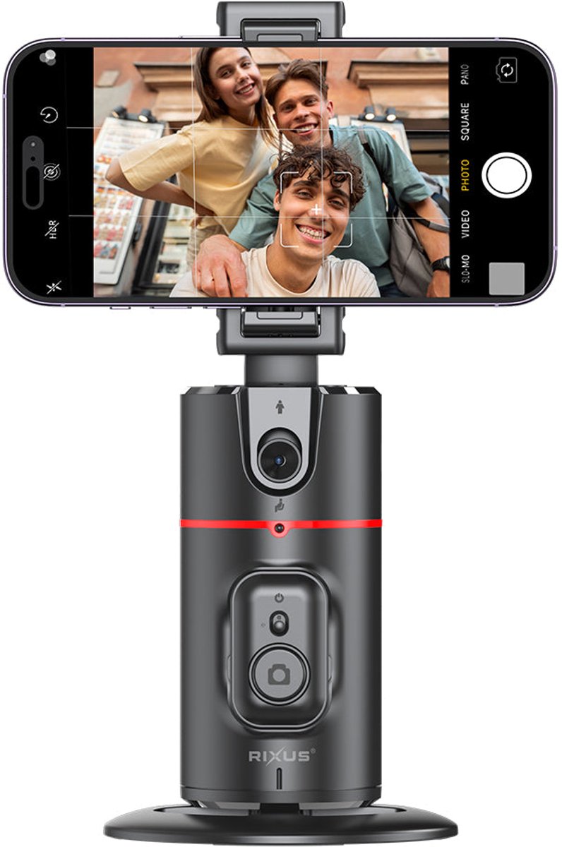 Rixus RXAG01 Auto Face Tracking For Vlog, Video, Tik Tok Black