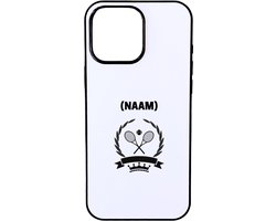 Hacebo® - Tennis met eigen naam telefoonhoesje - Tennis - Tennisser - telefoonhoesjes - Sport - hoesje geschikt voor iPhone 16 Pro Max