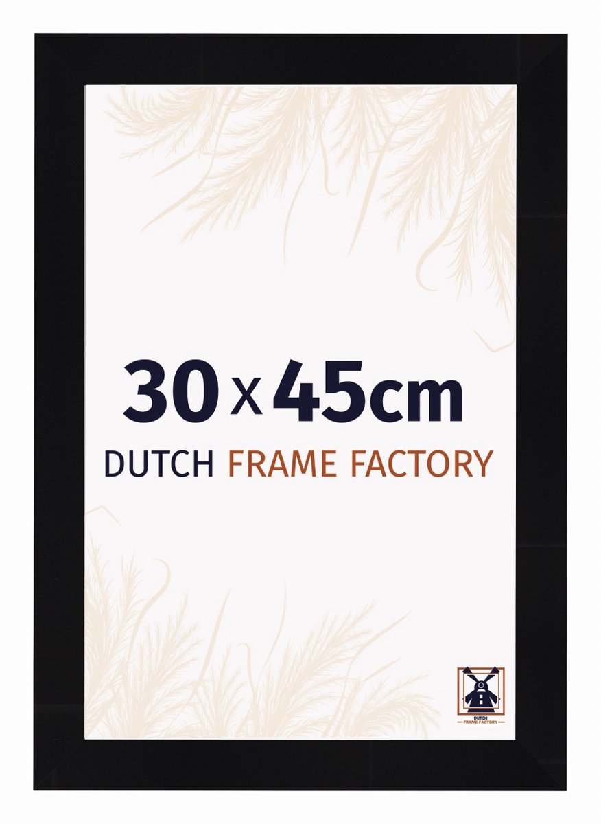 Dutch Frame Factory Fotolijst 30x45 cm - MDF - Zwart Hoogglans - Praag