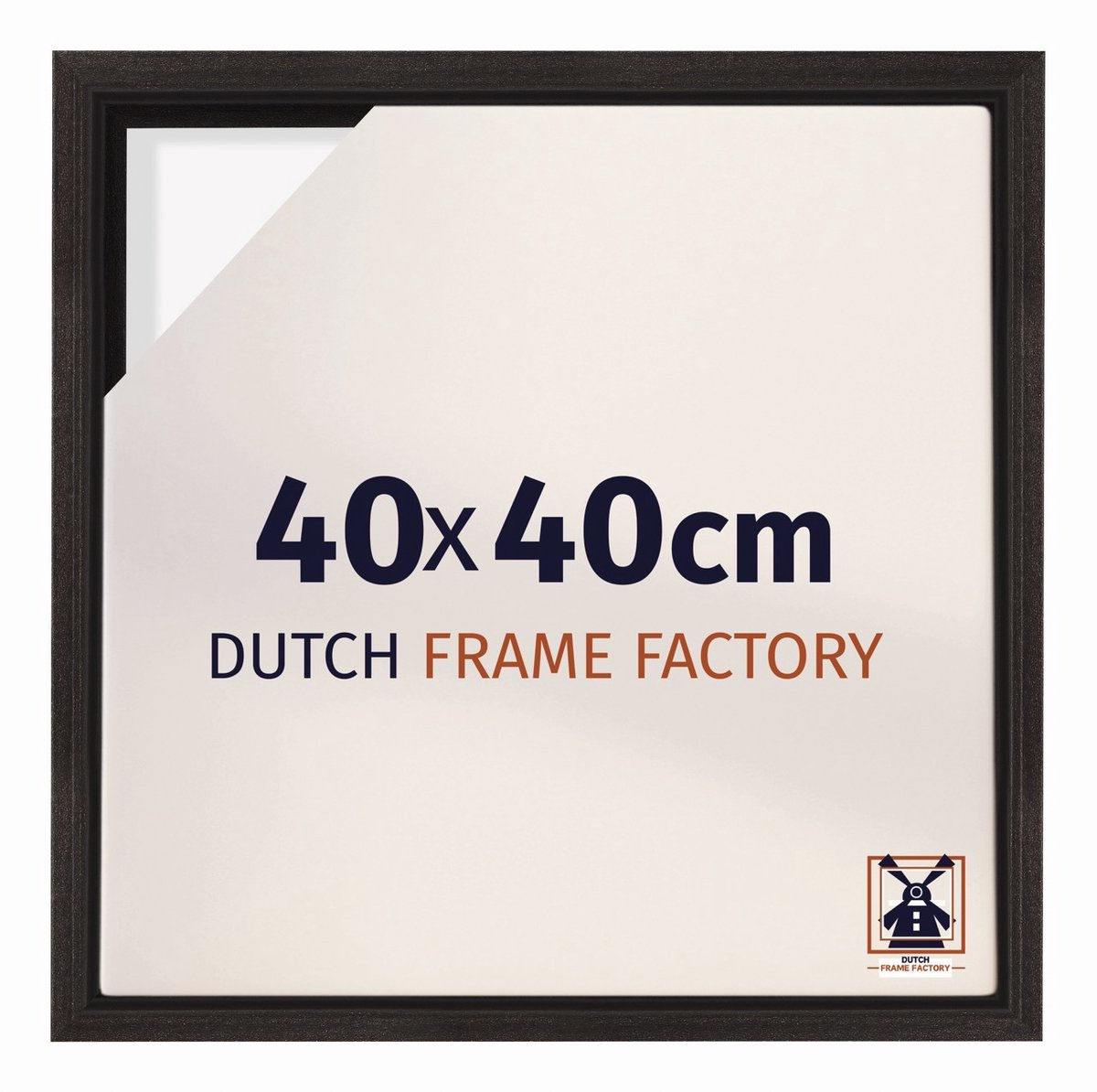Dutch Frame Factory Baklijst 40x40 cm - Eiken Donker - Geschikt voor Canvasdoek - MDF Baklijst Lausanne