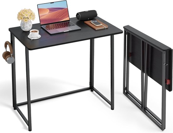 Universele klein klapbureau geen montage met draaibaar, verstelbaar – 83 cm, wit
