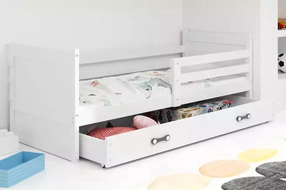 BMS Eenpersoonsjeugdbed RICO - 90x190 cm - Wit