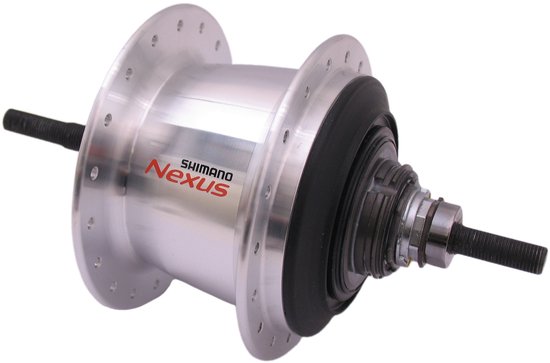 Versnellingsnaaf 7 speed Shimano Nexus 7 SG-C3001 voor rollerbrakes / velgrem 36 gaats - zilver van VER — afbeelding 2